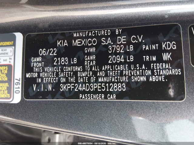 2023 KIA FORTE LXS 9