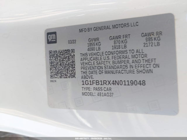 2022 CHEVROLET CAMARO RWD 1LT 9