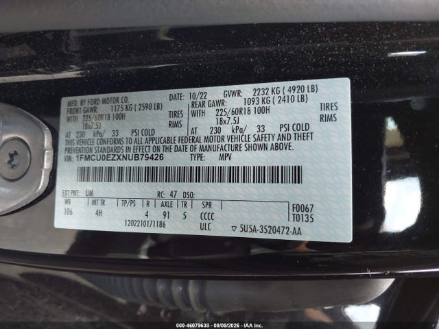 2022 FORD ESCAPE SE PLUG-IN HYBRID 9