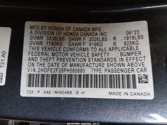 2023 HONDA CIVIC LX 9