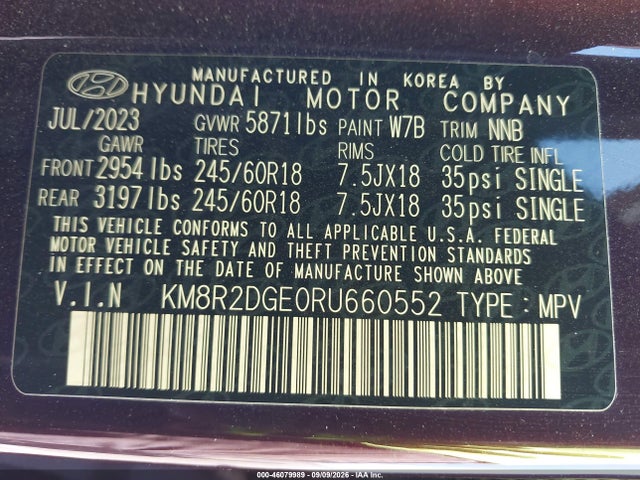2024 HYUNDAI PALISADE SEL 9