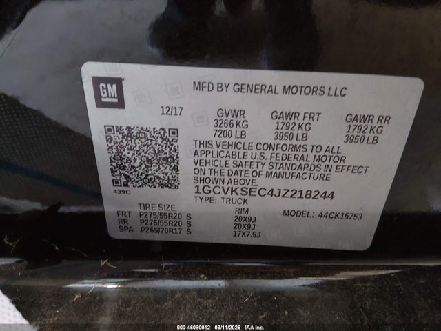 2018 CHEVROLET SILVERADO 1500 2LZ 9
