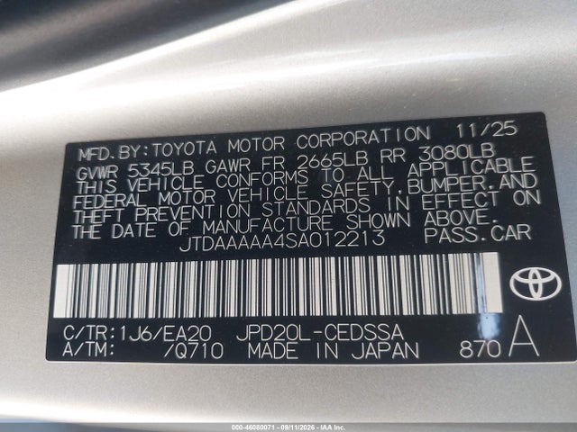 2025 TOYOTA MIRAI XLE 9