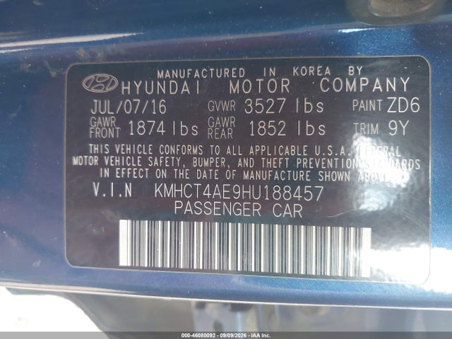 2017 HYUNDAI ACCENT SE 9