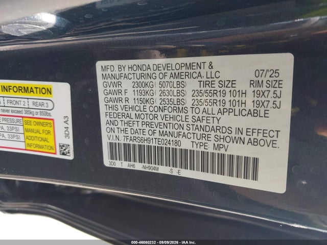 2026 HONDA CR-V HYBRID AWD SPORT TOURING 9