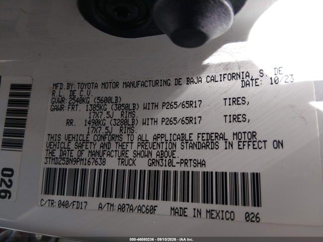 2023 TOYOTA TACOMA TRD SPORT 9