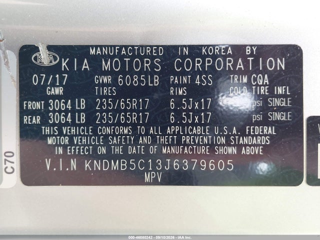 2018 KIA SEDONA LX 9