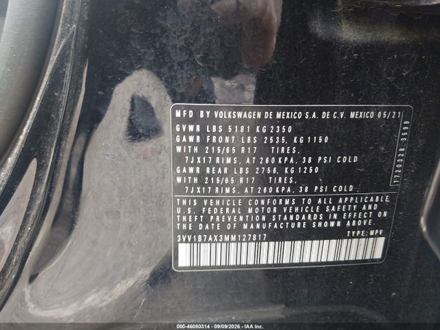 2021 VOLKSWAGEN TIGUAN 2.0T S 9