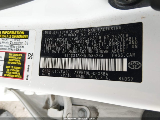 2022 TOYOTA CAMRY SE HYBRID 9