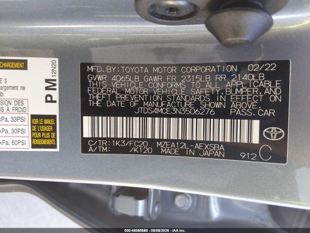 2022 TOYOTA COROLLA SE 9