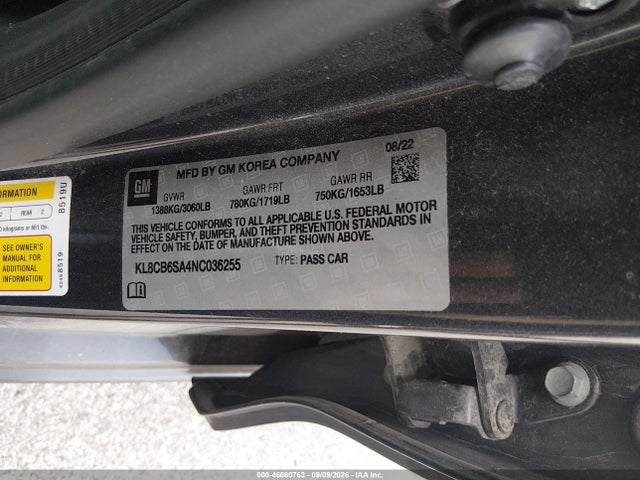 2022 CHEVROLET SPARK FWD LS AUTOMATIC 9