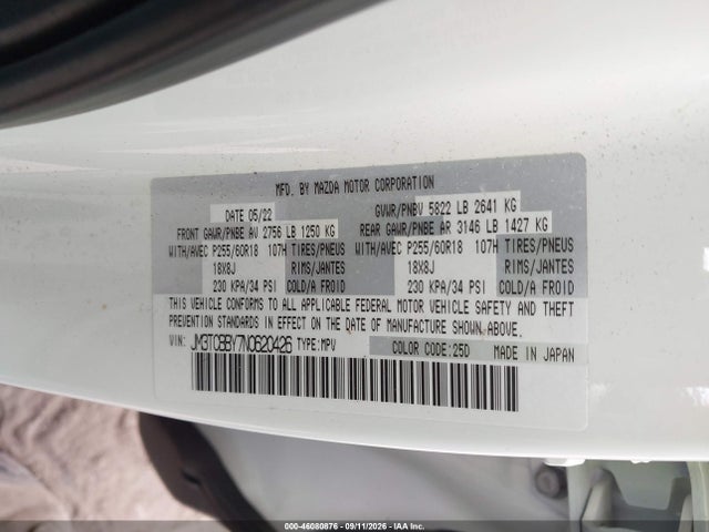 2022 MAZDA CX-9 SPORT 9