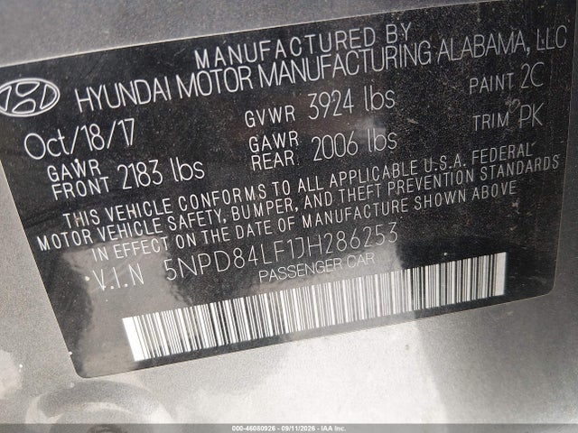 2018 HYUNDAI ELANTRA SEL 9