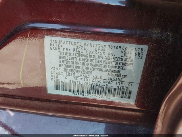 2022 NISSAN SENTRA SV XTRONIC CVT 9