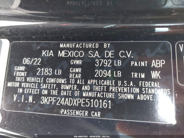 2023 KIA FORTE LXS 9