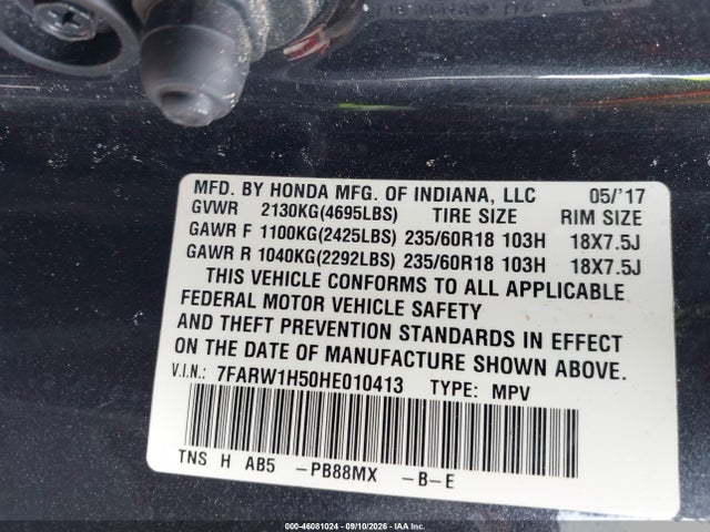 2017 HONDA CR-V EX 9