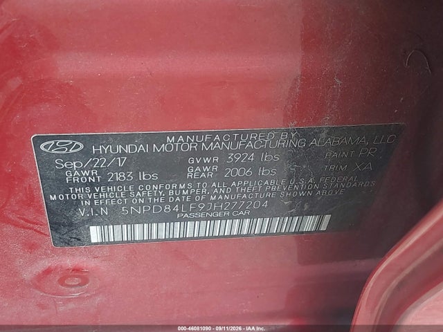 2018 HYUNDAI ELANTRA VALUE EDITION 9