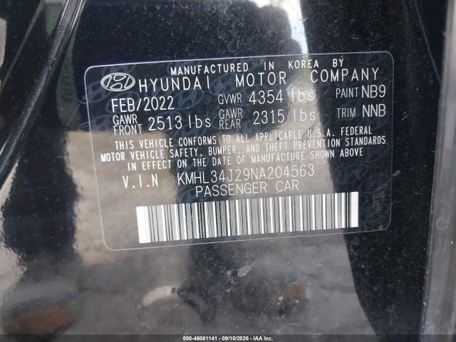 2022 HYUNDAI SONATA LIMITED 9