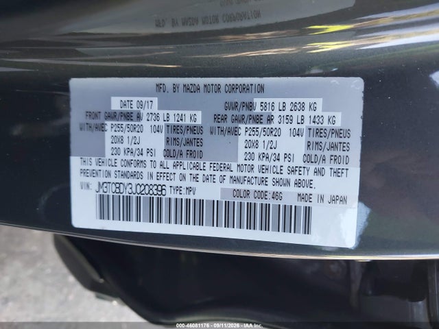 2018 MAZDA CX-9 GRAND TOURING 9