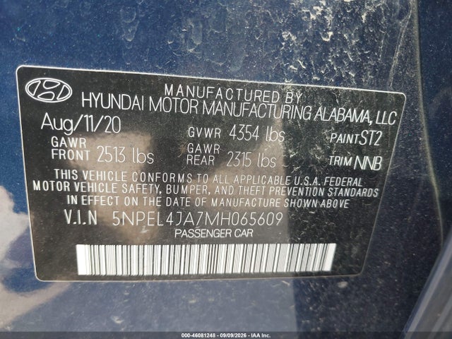2021 HYUNDAI SONATA SEL 9
