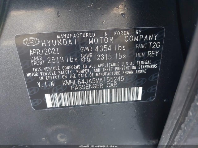 2021 HYUNDAI SONATA SEL 9
