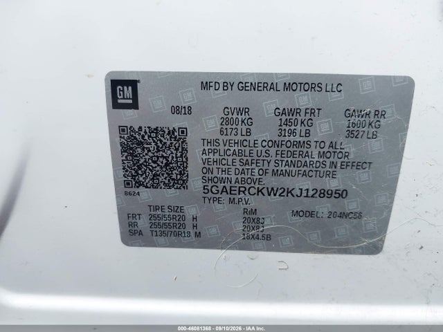 2019 BUICK ENCLAVE FWD PREMIUM 9