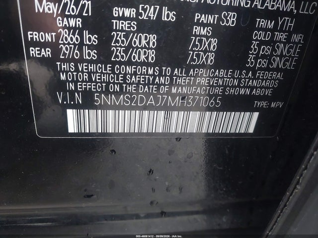 2021 HYUNDAI SANTA FE SEL 9