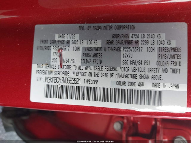 2022 MAZDA CX-5 2.5 S PREFERRED 9
