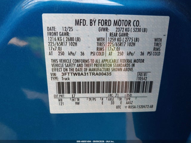 2026 FORD MAVERICK XL 9