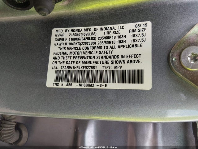 2019 HONDA CR-V EX 9