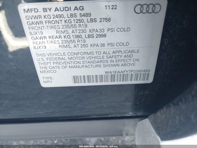 2023 AUDI Q5 PREMIUM PLUS 45 TFSI S LINE QUATTRO 9