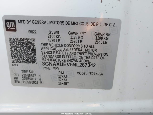 2022 CHEVROLET EQUINOX AWD LT 9