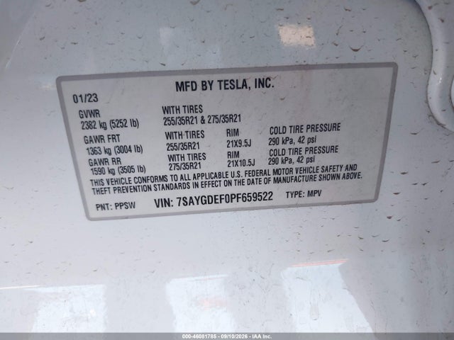2023 TESLA MODEL Y PERFORMANCE DUAL MOTOR ALL-WHEEL DRIVE 9