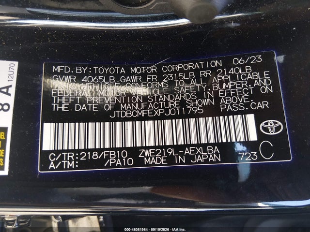 2023 TOYOTA COROLLA HYBRID LE 9