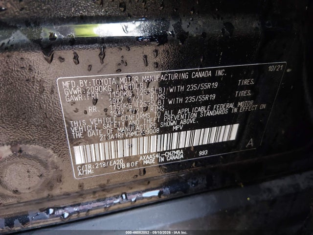 2021 TOYOTA RAV4 XLE PREMIUM 9