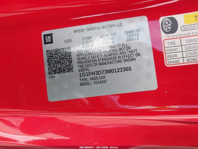 2021 CHEVROLET CAMARO RWD 2SS 9