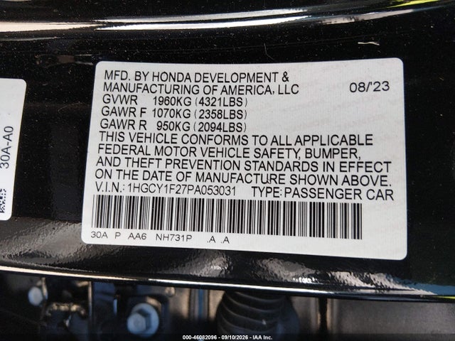 2023 HONDA ACCORD LX 9