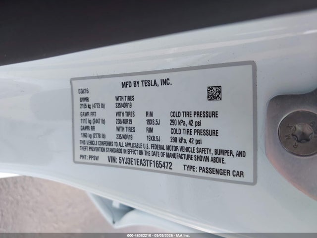2026 TESLA MODEL 3 PREMIUM REAR-WHEEL DRIVE/REAR-WHEEL DRIVE 9