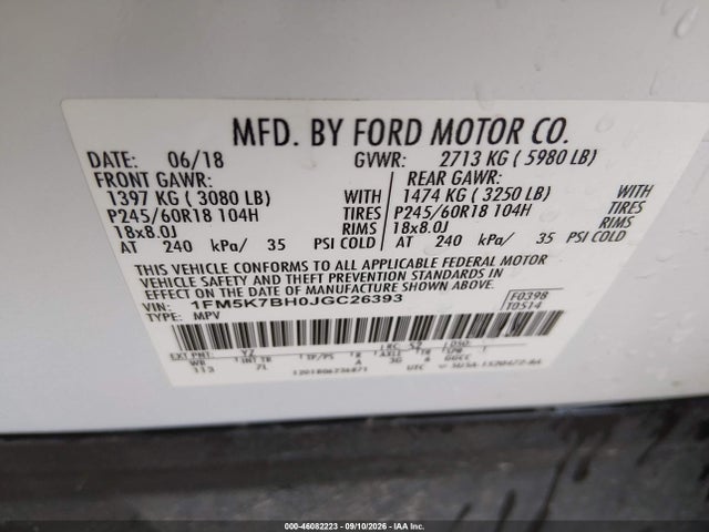 2018 FORD EXPLORER 9