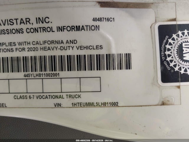 2020 INTERNATIONAL MV 9