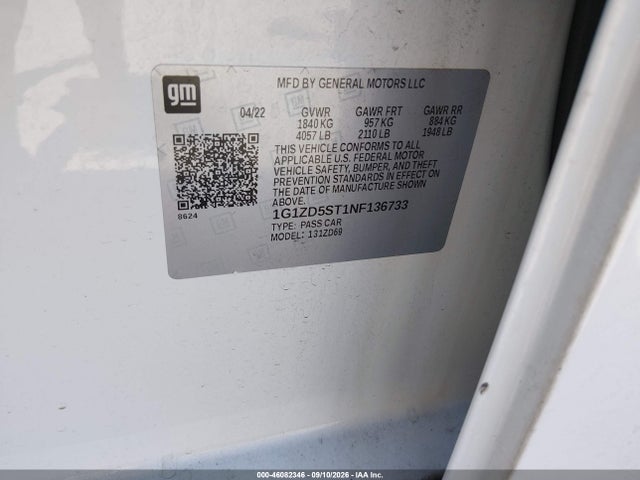 2022 CHEVROLET MALIBU FWD LT 9