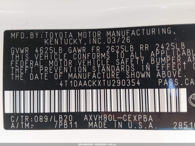 2026 TOYOTA CAMRY XSE 9