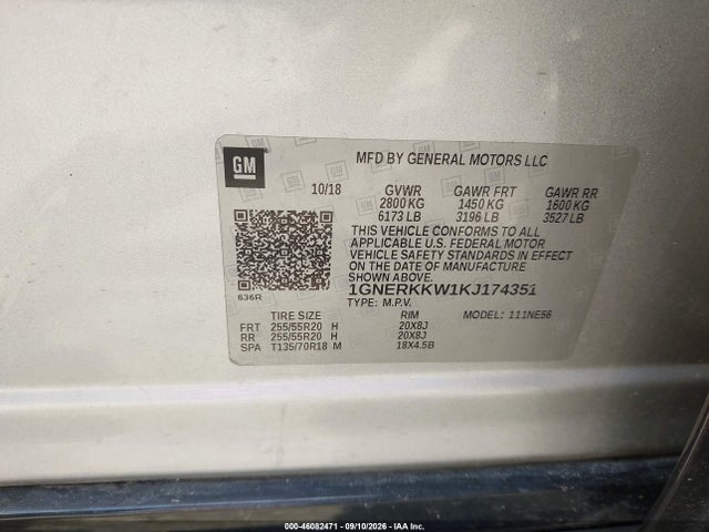 2019 CHEVROLET TRAVERSE PREMIER 9