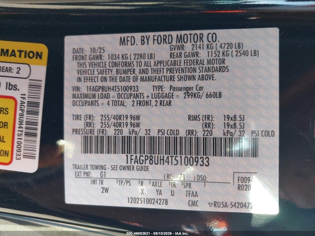 2026 FORD MUSTANG ECOBOOST 9