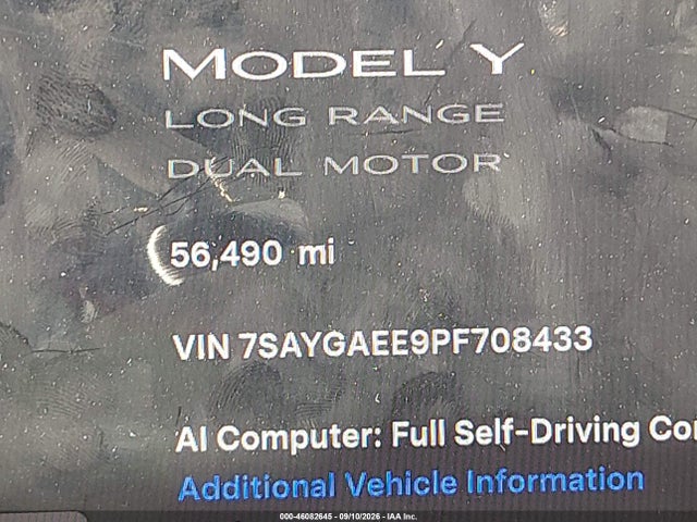 2023 TESLA MODEL Y AWD/LONG RANGE DUAL MOTOR ALL-WHEEL DRIVE 7