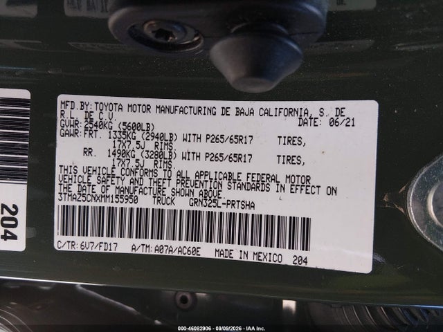 2021 TOYOTA TACOMA TRD SPORT 9