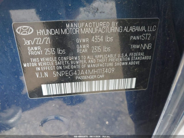 2021 HYUNDAI SONATA SE 9
