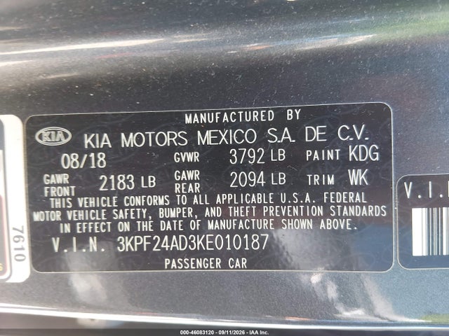 2019 KIA FORTE LXS 9