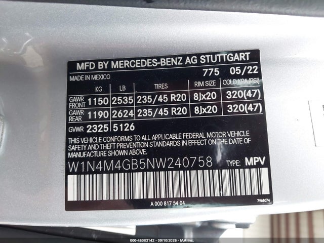 2022 MERCEDES-BENZ GLB 250 9