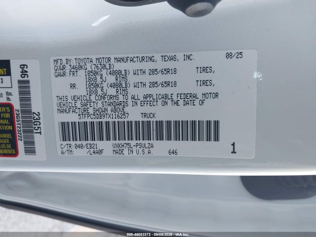 2026 TOYOTA TUNDRA HYBRID TRD PRO HYBRID CREWMAX 5.5' BED 9